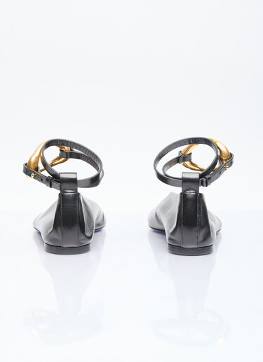 Jil Sander 皮革芭蕾平底鞋 黑色 jil0255038