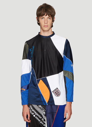 Ahluwalia Studio Coverstitch Patchwork Track Sweater Blue ahl0138004