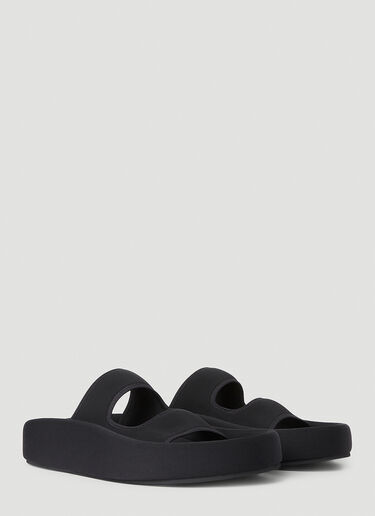 MM6 Maison Margiela Twin Strap Slides Black mmm0152010