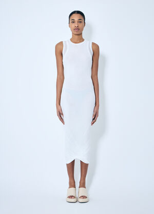 Jil Sander Layered Midi Dress White jil0259013