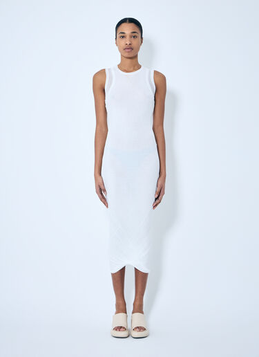 Jil Sander Layered Midi Dress White jil0259006