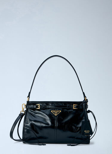 Prada Bonnie Small Leather Handbag Black pra0266015