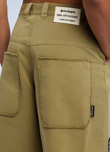 Military Patch Bermuda Shorts Palm Angels Military Patch Bermuda Shorts Green pma0162093