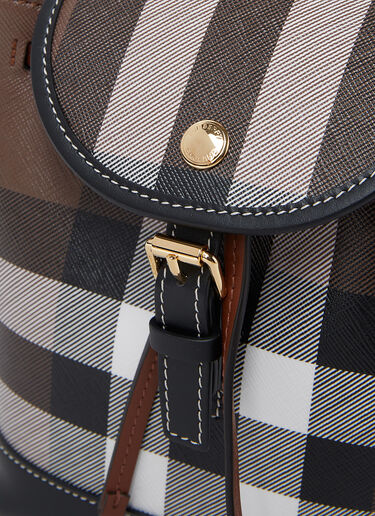 Burberry Check Micro Backpack Brown bur0253059