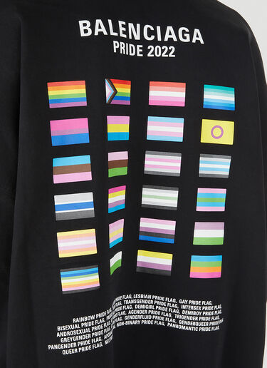 Balenciaga Pride Boxy Hooded Sweatshirt Black bal0349013