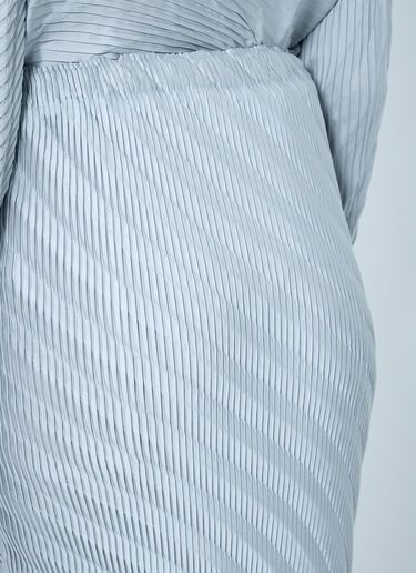 Issey Miyake Nuance Pleats Solid Skirt Grey ism0259007