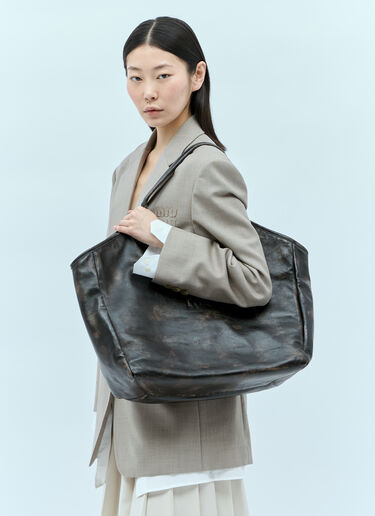 Miu Miu Ivy Leather Bag Beige miu0256026
