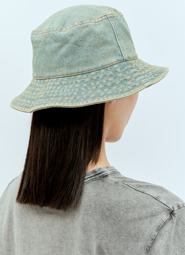 Acne Studios Logo Patch Denim Bucket Hat Blue acn0355007