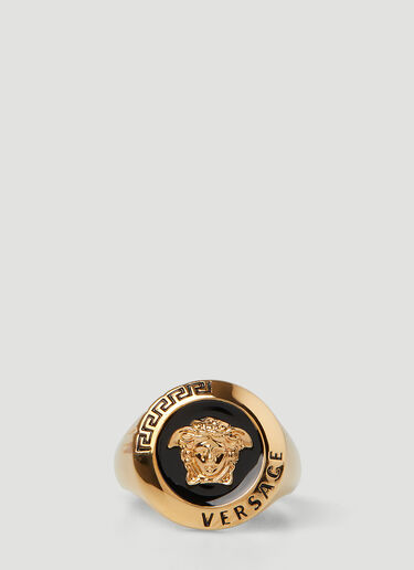 Versace メデューサ ロゴ リング ゴールド ver0149039