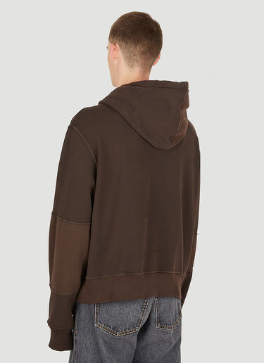 MM6 Maison Margiela Contrast Panel Hooded Sweatshirt Brown mmm0149007