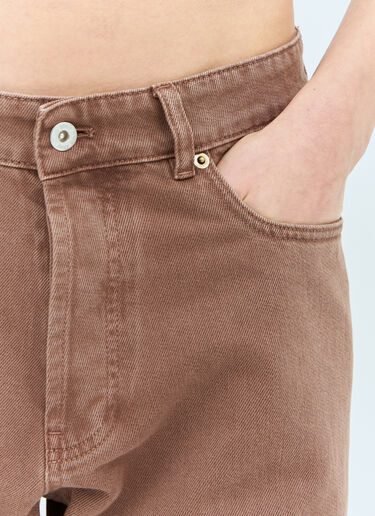 Miu Miu Five-Pocket Jeans Brown miu0359005