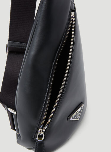 Prada Cross Leather Crossbody Bag Black pra0154014