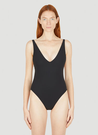 TOTEME Deep Neck Swimsuit Black tot0251008