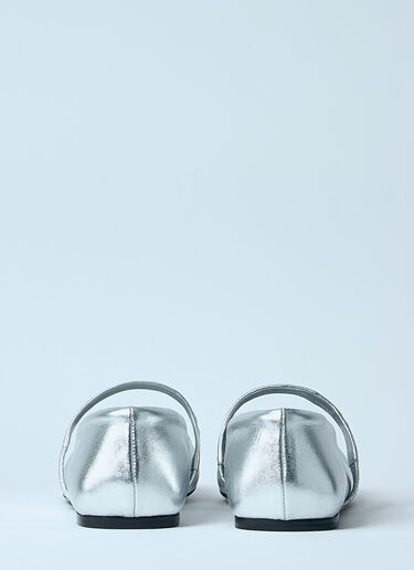 Marni Leather Mary Jane Shoes Silver mni0260002