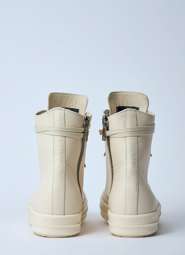 Rick Owens High-Top Leather Sneakers White ric0260011