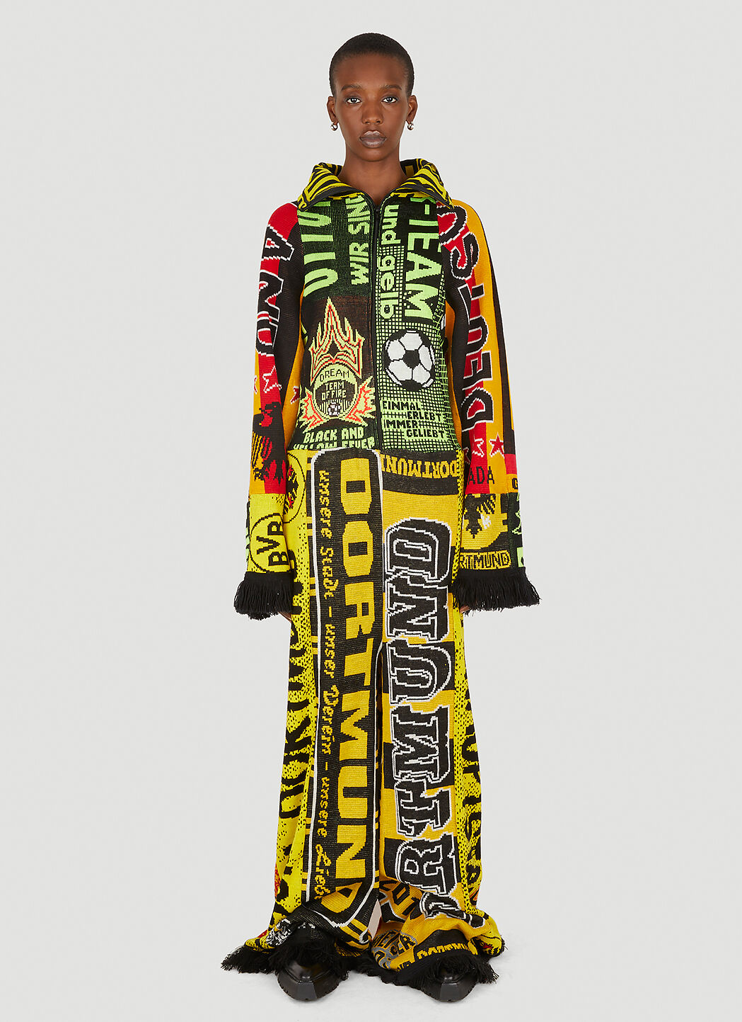 PROTOTYPES Football Scarf Jumpsuit in Yellow LN CC