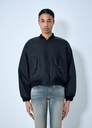Balenciaga Zip-Front Bomber Jacket Black bal0263011