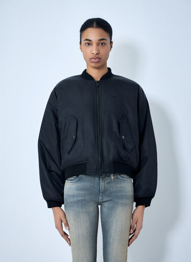 Balenciaga Zip-Front Bomber Jacket Black bal0263011