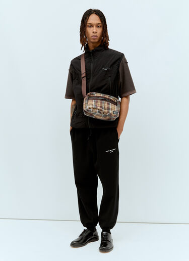 Comme des Garçons Homme x Porter 格纹防刮尼龙斜挎包  棕色 cdh0156008