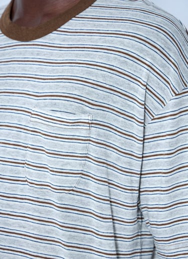 Visvim Mondo Border Stripe T-Shirt Grey vis0164006