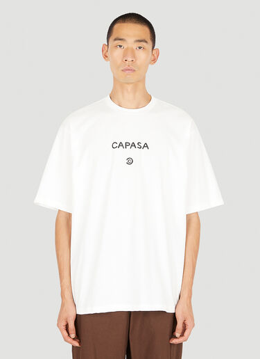 Capasa Milano 로고 프린트 티셔츠 화이트 cps0150013