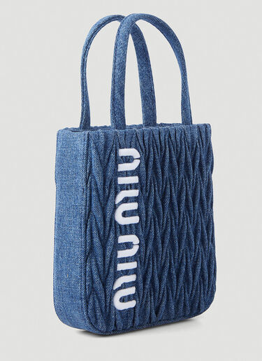 Miu Miu Matelassé Denim Handbag Blue miu0247011