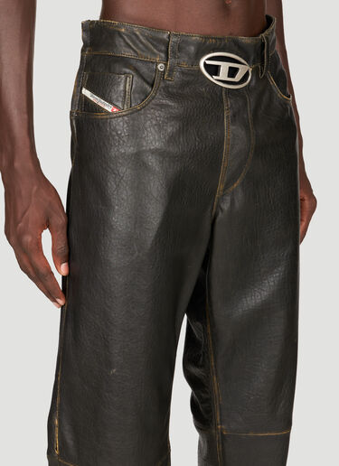 Diesel P-Kooman Leather Pants Black dsl0155004