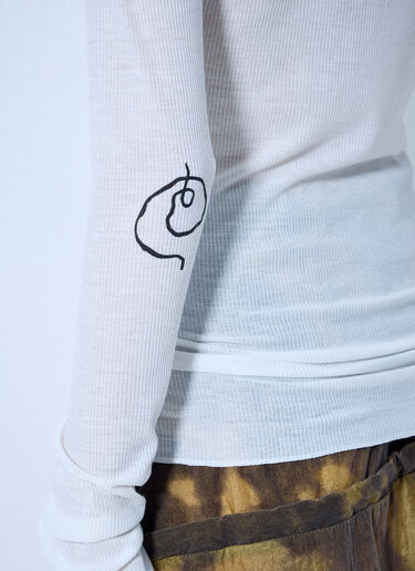 LN-CC® - LUEDER: Printed Rib Long Sleeve - Cream LUEDER Printed Rib Long Sleeve Cream ldr0366002