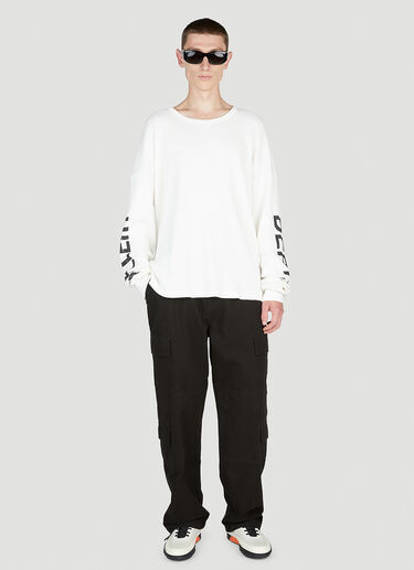 Gallery Dept. Logo Print Thermal Sweatshirt White gdp0153005