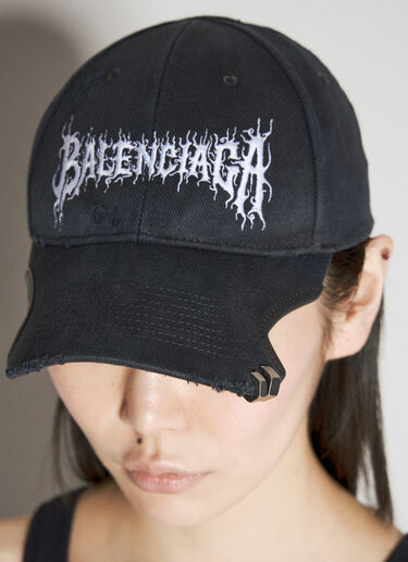 Balenciaga DIY Metal Outline Baseball Cap Black bal0355006