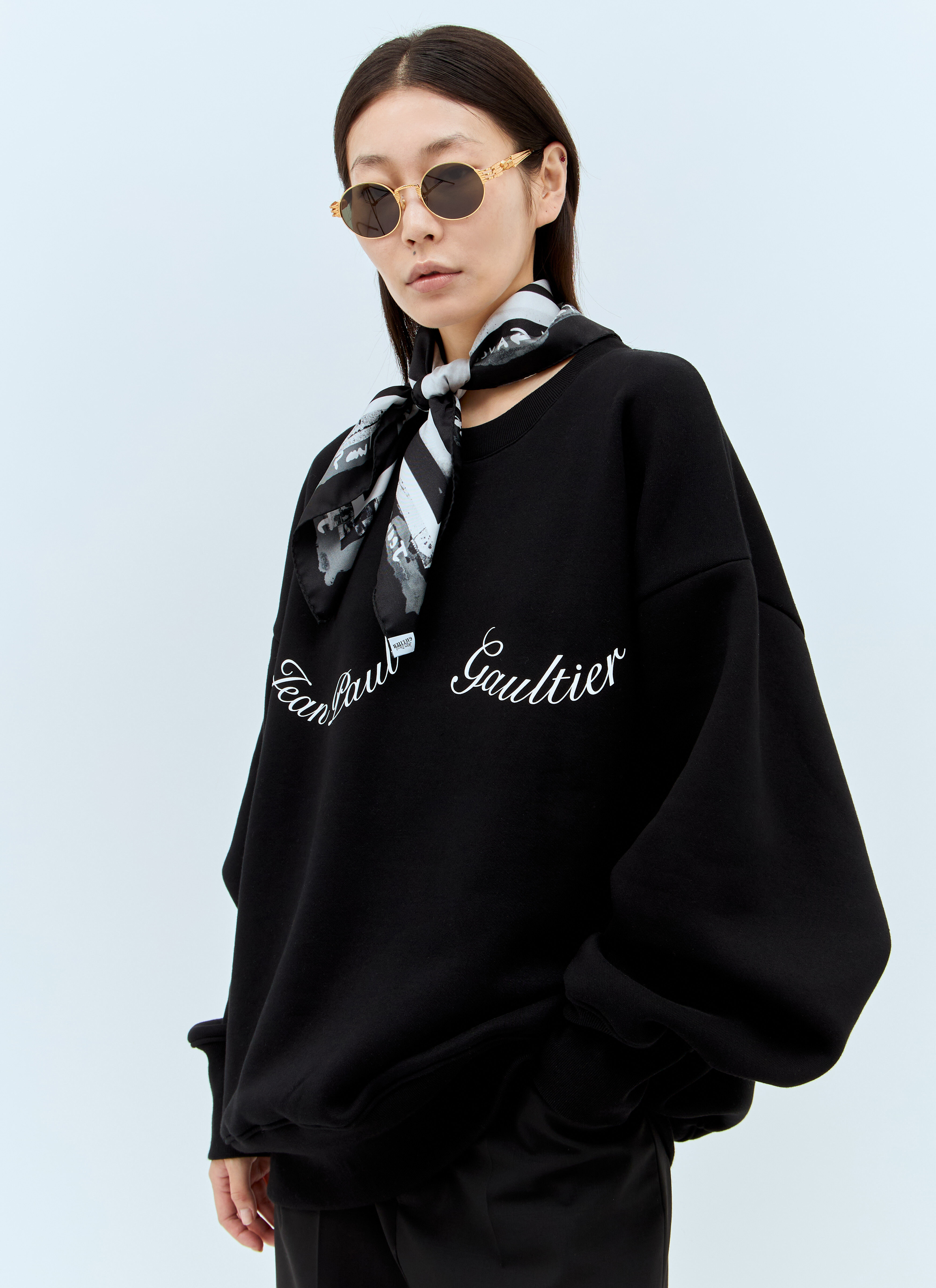 Jean Paul Gaultier x Karim Benzema 56-6106 Black Sunglasses