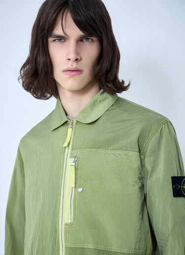 Stone Island Zip-Front Technical Jacket Green sto0164050