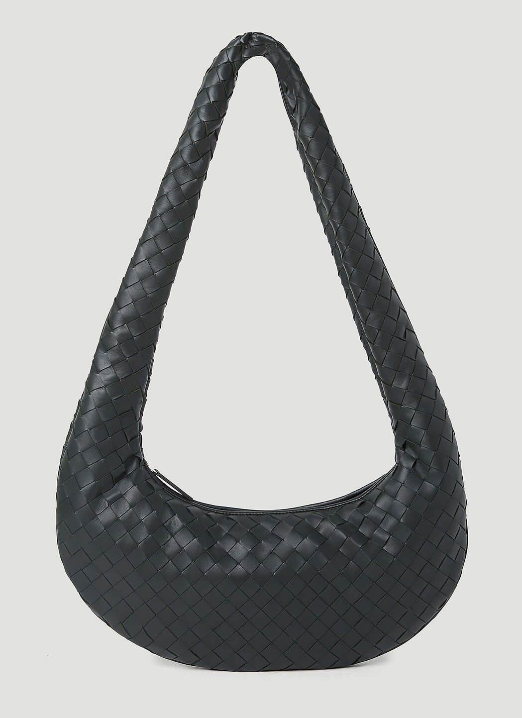 Bottega Veneta Intrecciato Leather Crossbody Bag Black bov0155010