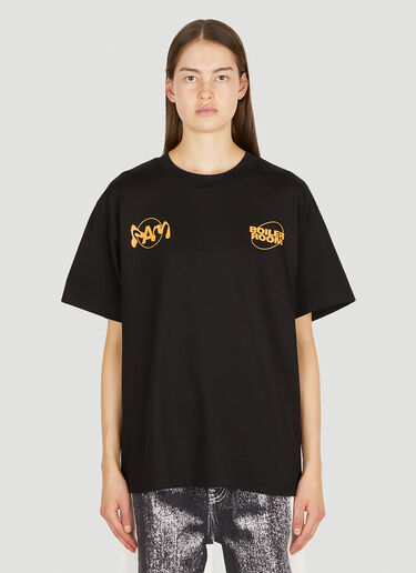 Boiler Room x P.A.M. Logo Print T-Shirt Black bor0350007