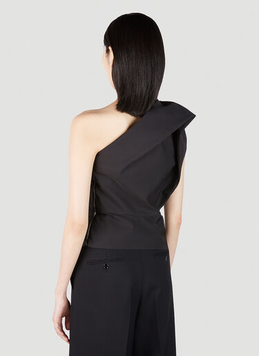 Rick Owens Gathered One Shoulder Top Black ric0251012