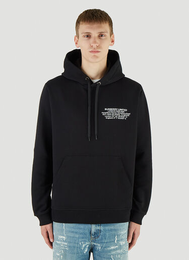 Burberry Logo-Print Hooded Sweatshirt Black bur0145059