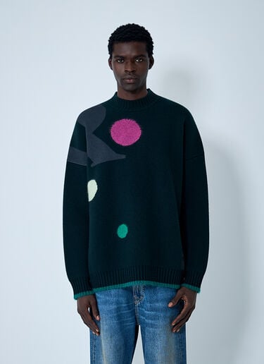 Jacquard Knit Sweater Lacoste Jacquard Knit Sweater Black lac0162014