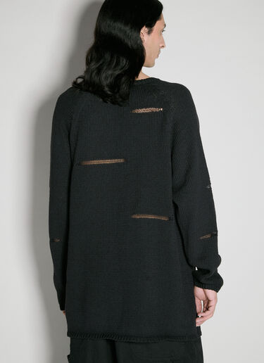 Yohji Yamamoto Miss-Match Knit Cardigan Black yoy0156011