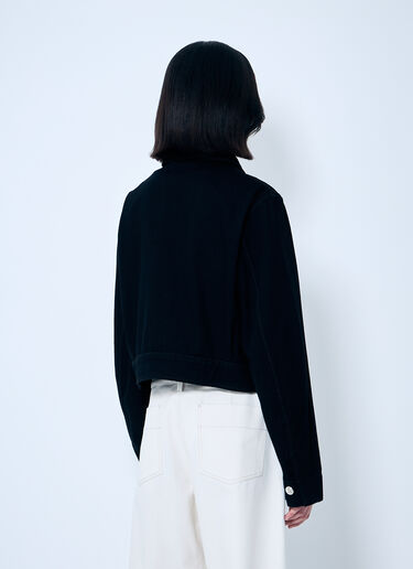 Lemaire Cropped Denim Jacket Black lem0260008