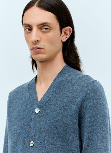 Comme Des Garçons PLAY Wool Knit Cardigan Blue cpl0356009