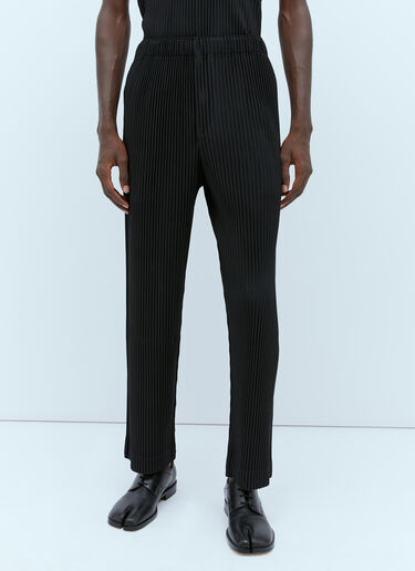 Homme Plissé Issey Miyake MC August Pleated Knit Pants Black hmp0154005