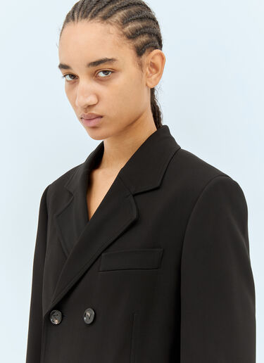 Bottega Veneta Matt Fluid Viscose Jersey Coat Black bov0258001