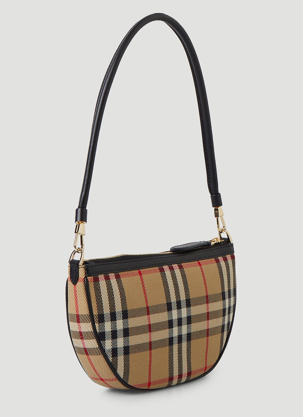 Burberry Women s Olympia Check Shoulder Bag in Beige LN CC