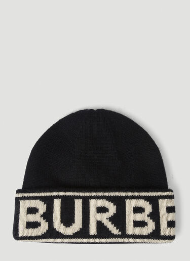 Burberry 로고 인타르시아 비니 햇 블랙 bur0346018