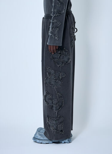 Acne Studios 디스트레스트 로고 트랙 팬츠  블랙 acn0160011