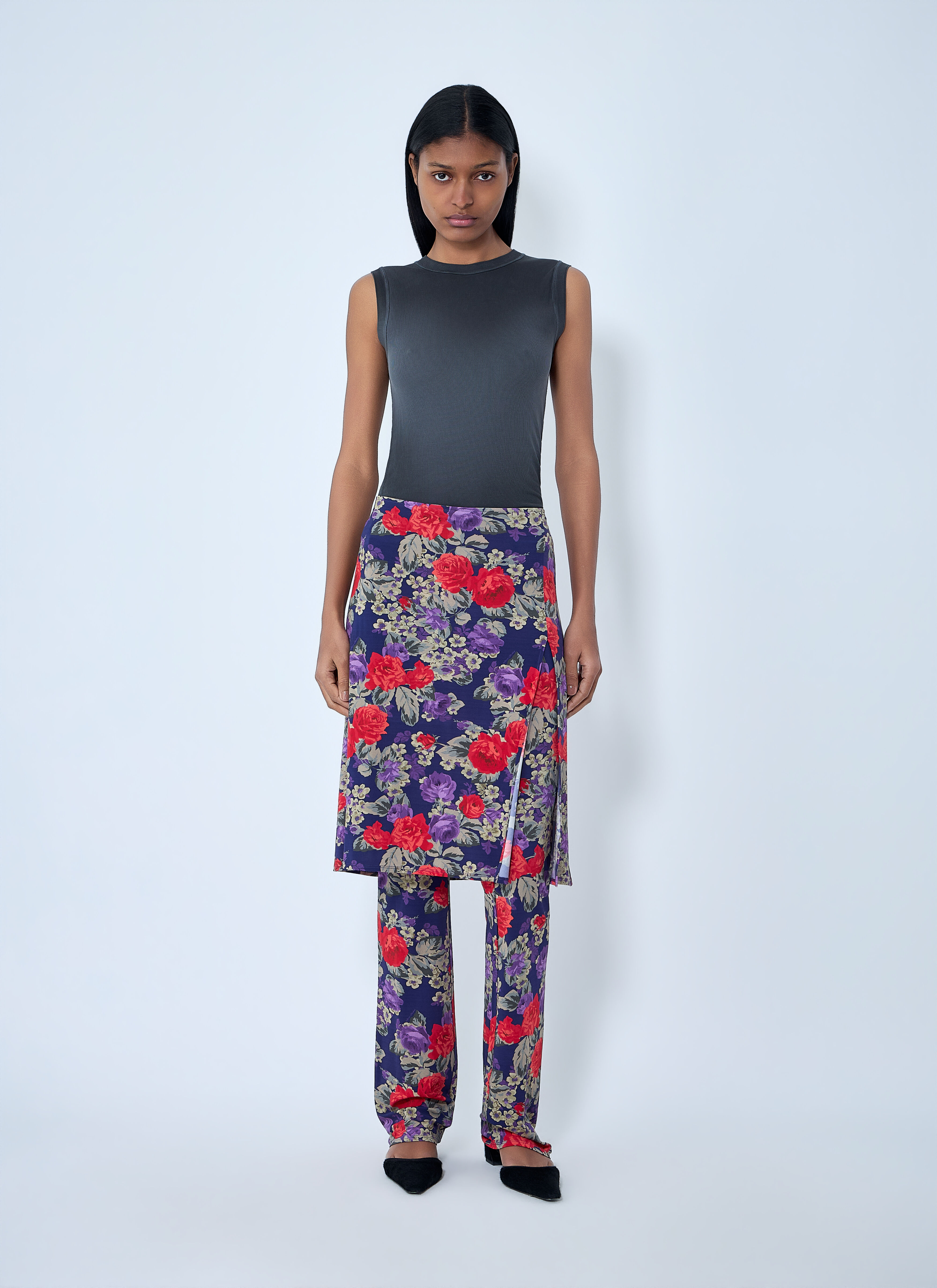 スカート shop faerie flower jacquard skirt pants Fairy Garden Floral Jacquard A-Line Midi Skirt - Boho Chic, Indie
