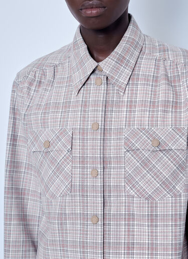 LN-CC® - Moncler Grenoble: Checked Button-Up Shirt - Beige Moncler Grenoble Checked Button-Up Shirt Beige mog0265009