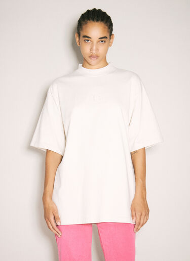 Balenciaga Logo Embroidery T-Shirt Off white bal0257012