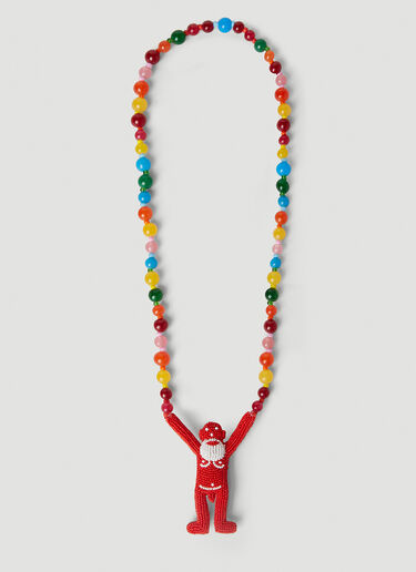 Walter Van Beirendonck Walter Beads Necklace Red wlt0152044