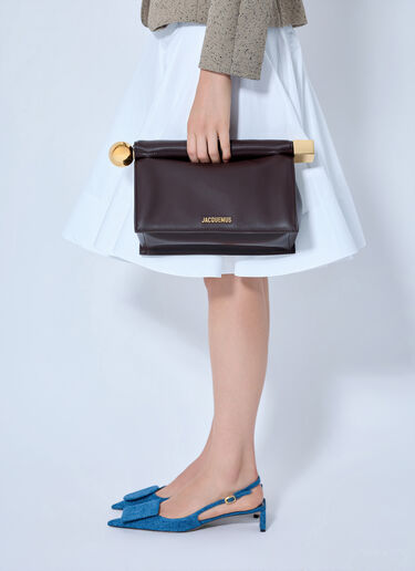 LN-CC® - Jacquemus: La Pochette Rond Carré - 棕色 Jacquemus La Pochette Rond Carré 棕色 jac0266071